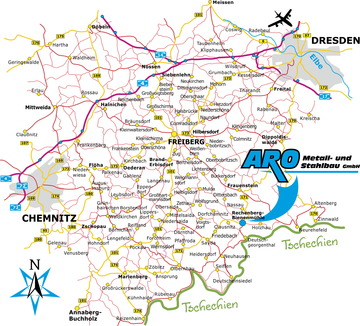 Karte Dresden